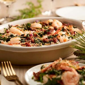 Crispy Tuscan Shrimp Scampi Bake