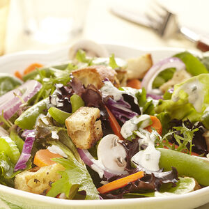 Extra Veggie with Snap PeasCelery Snap Peas and Sping Mix Salad with Buttermilk Dressing 1416