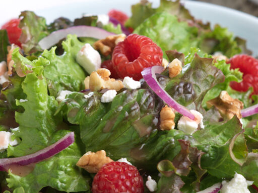 Red Leaf Raspberry Salad 1000x383