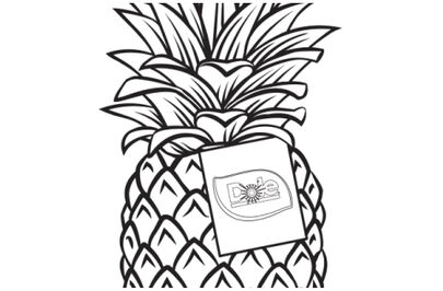 Pineapple Coloring Page Downloadable