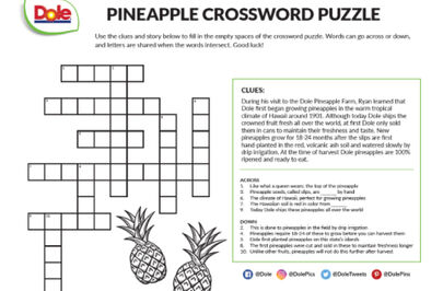 Pineapple Crossword Downloadable